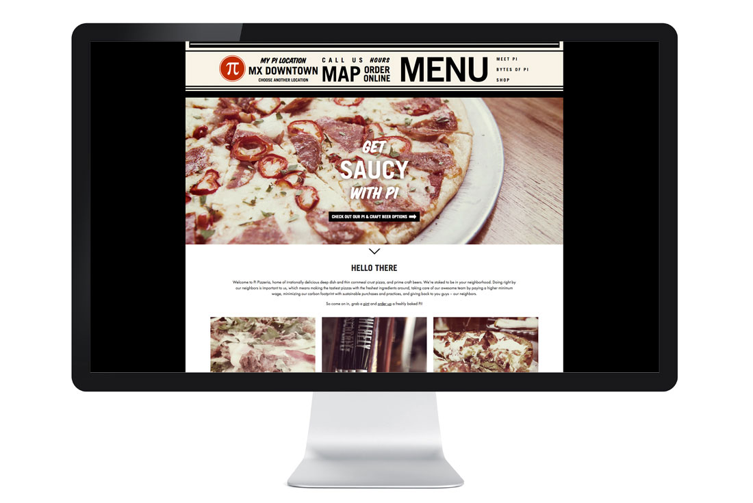 Pi Pizzeria Website